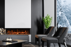 Tru-View XL Deep electric fireplace with Oak