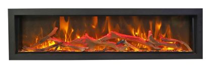 BI-DEEP electric fireplace with rustic logset