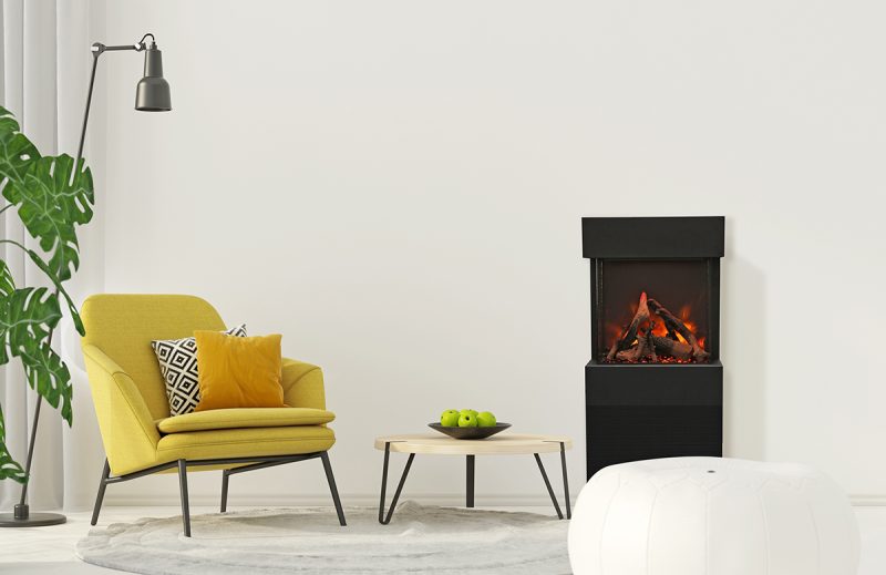 Cube-2025WM freestanding electric fireplace