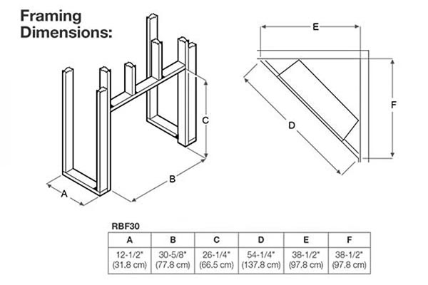 Dimplex Revillusion® 30" Wide Built-In Firebox