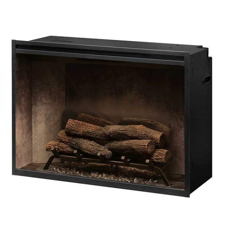 The Dimplex Revillusion® 36" Built-In Firebox, Weathered Concrete