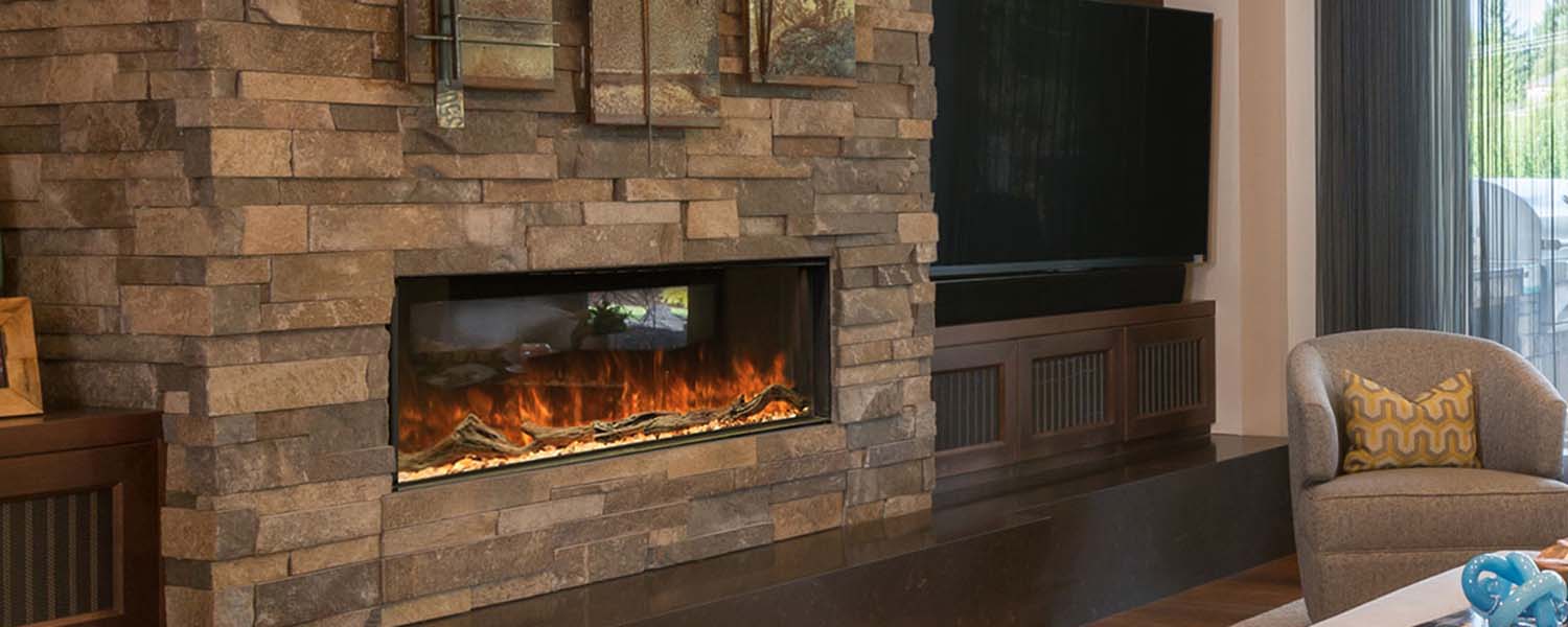 Modern Flame 56" wide Landscape Pro Multi-Sided Electric Fireplace