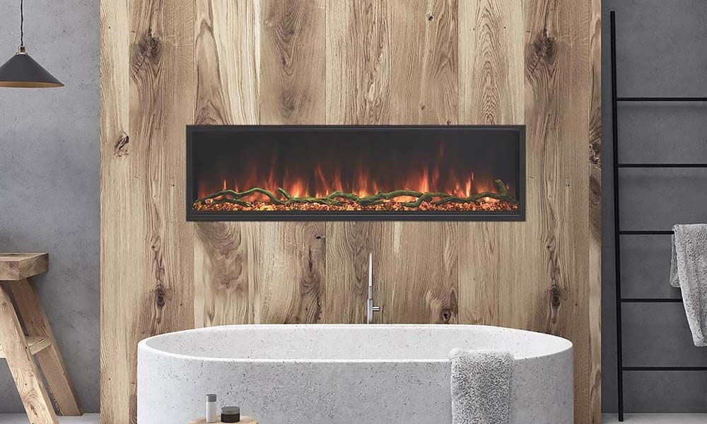 Modern Flames 56" Wide Landscape Pro Slim, Built-In Electric Fireplace