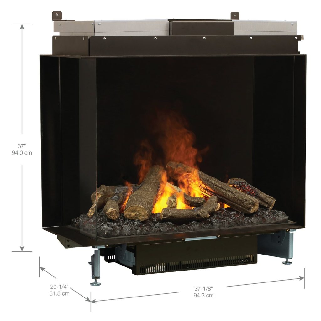 FABER E-MATRIX ELECTRIC FIREPLACE INSERT – 2-SIDED FEF3226L2L 32" – LEFT