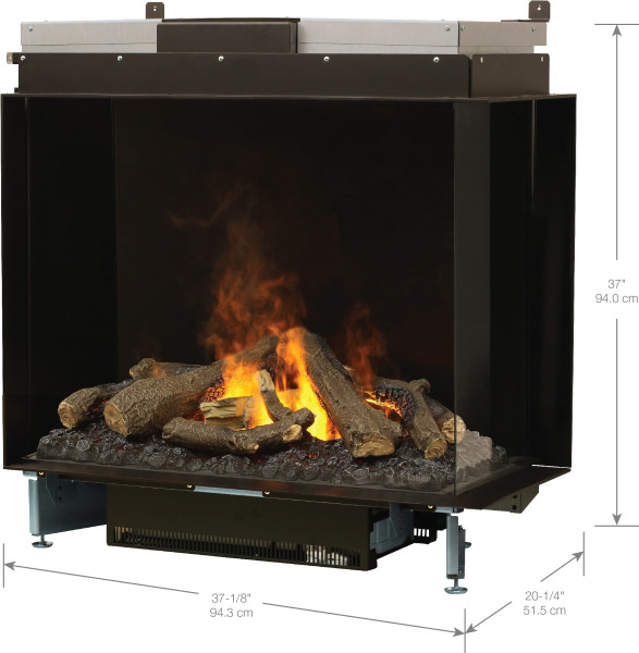 FEF3226L2R - Faber e-Matrix Electric Fireplace insert – 2-sided