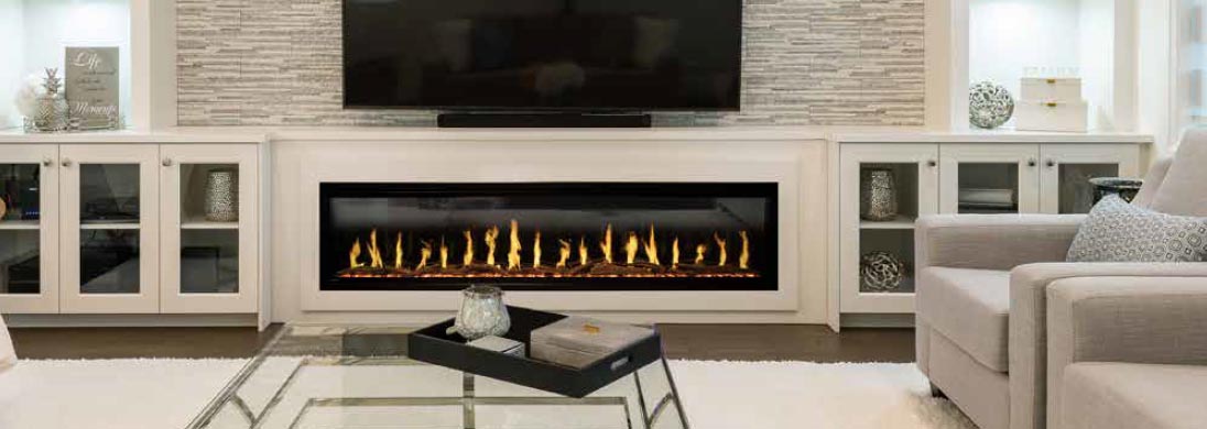 Modern Flames Orion Slim Heliovision 100 Inch Wide, Linear, Built-In, Electric Fireplace - OR100-SLIM