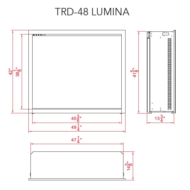 Amantii TRD Lumina 48" fireplace